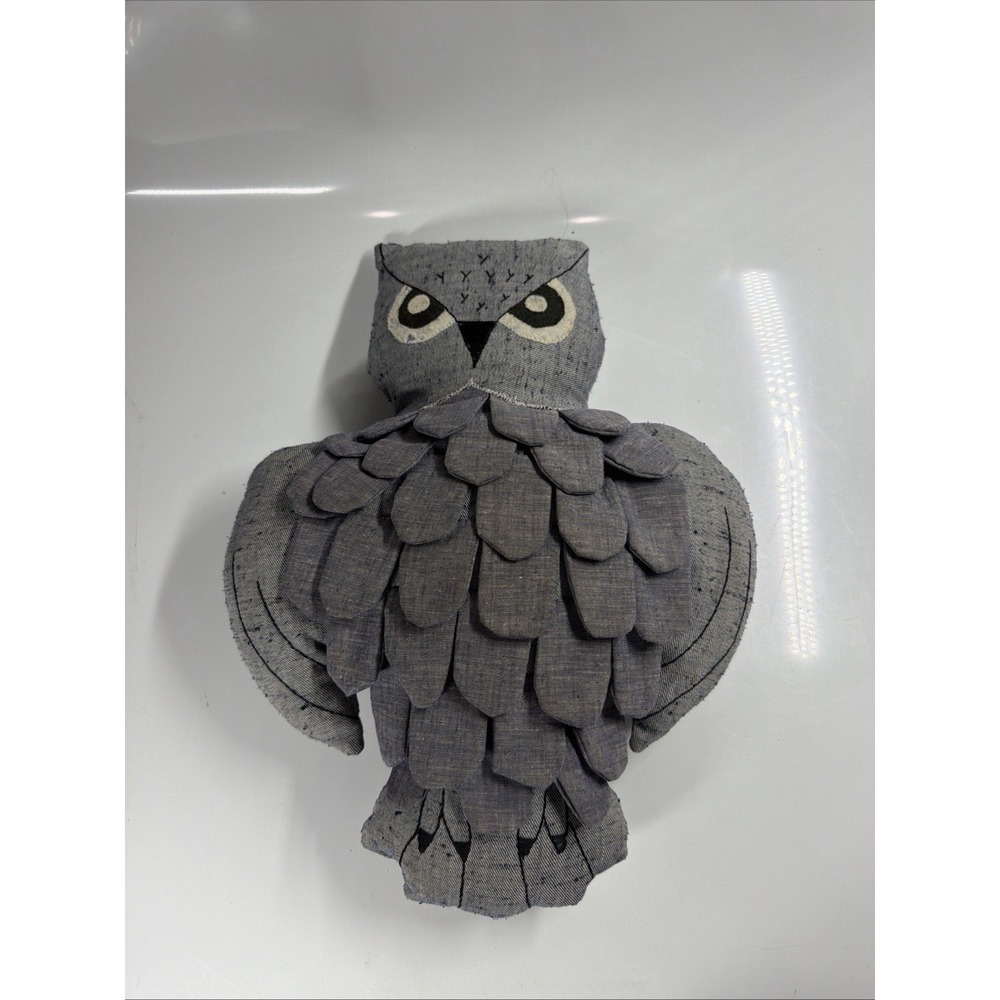Handcrafted Primitive Folkart Fabric Owl 16" Tall